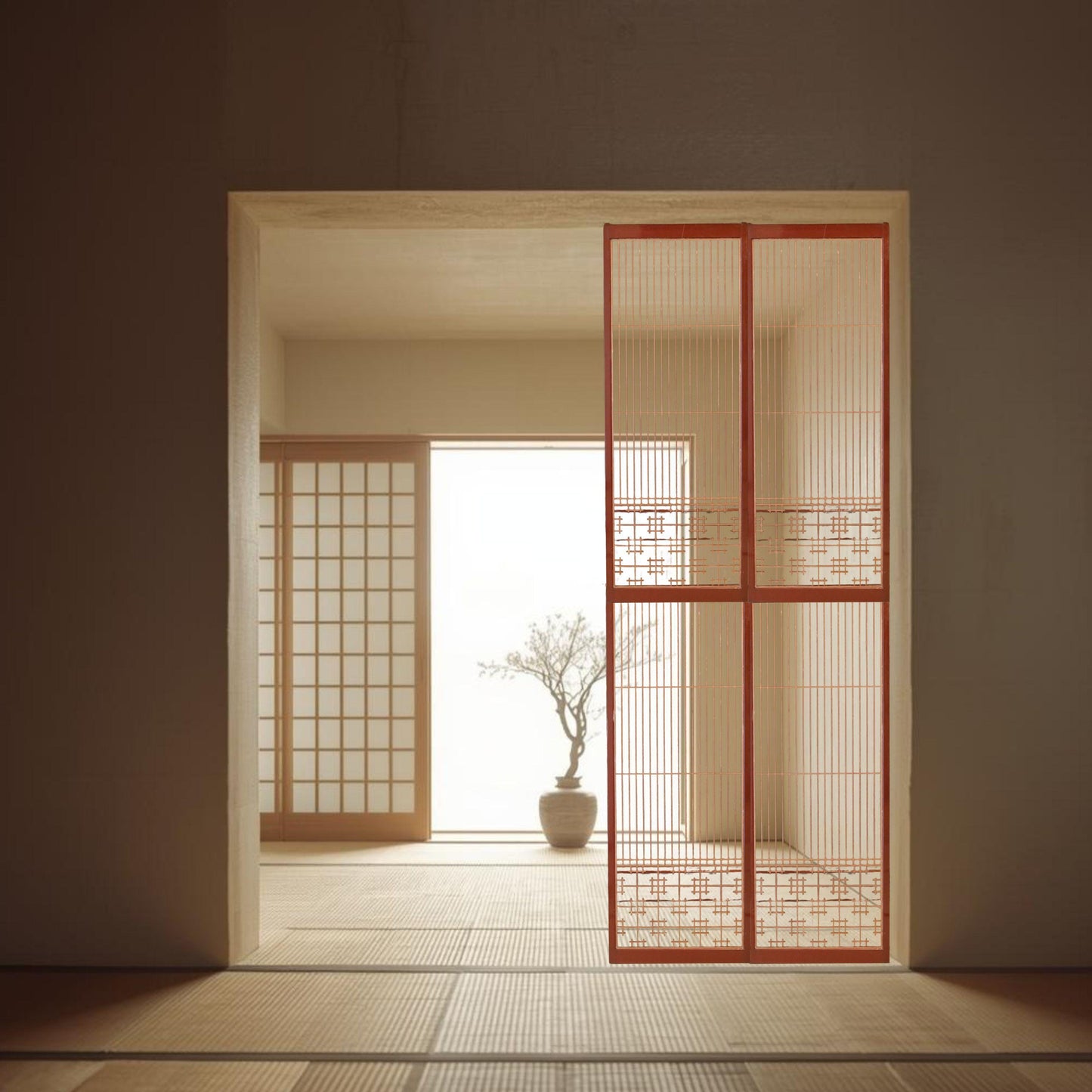 Japanese Wooden Lattice - Handcrafted Kumiko Shoji Panel | Wood Lattice Screen Room Divider