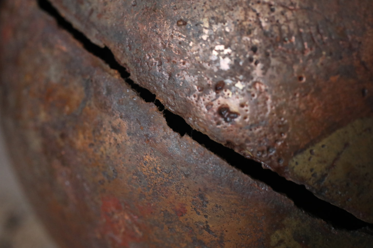 BIG! Japanese antique heavy bronze bell with the Hollyhock Crest, the family emblem of Tokugawa clan, memorial shrine bell, H10.6in/H27cm