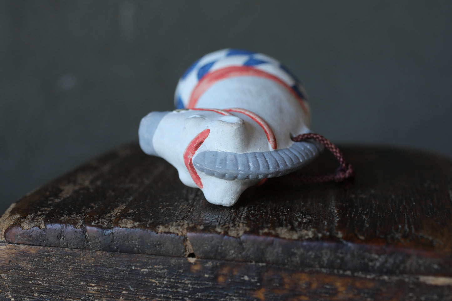 Japanese pottery bell horse animal doll with Kanji 誉田宮 神馬 sacred horse Paper weight, Ornaments Japanese vintage small bell H3.9in/10cm