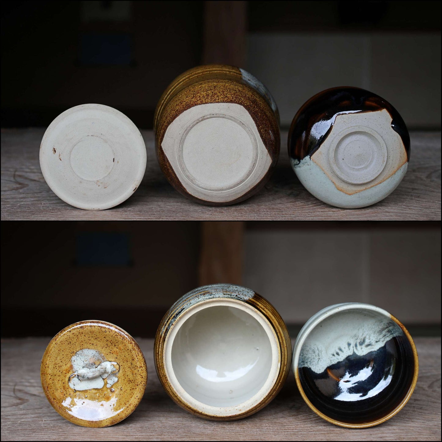 Set of Japanese Matcha for Tea ceremony, Tea bowl, Whisk, Tea canister, Teaspoon, Water jar, Matcha starter kit, H3.7×W5.3in