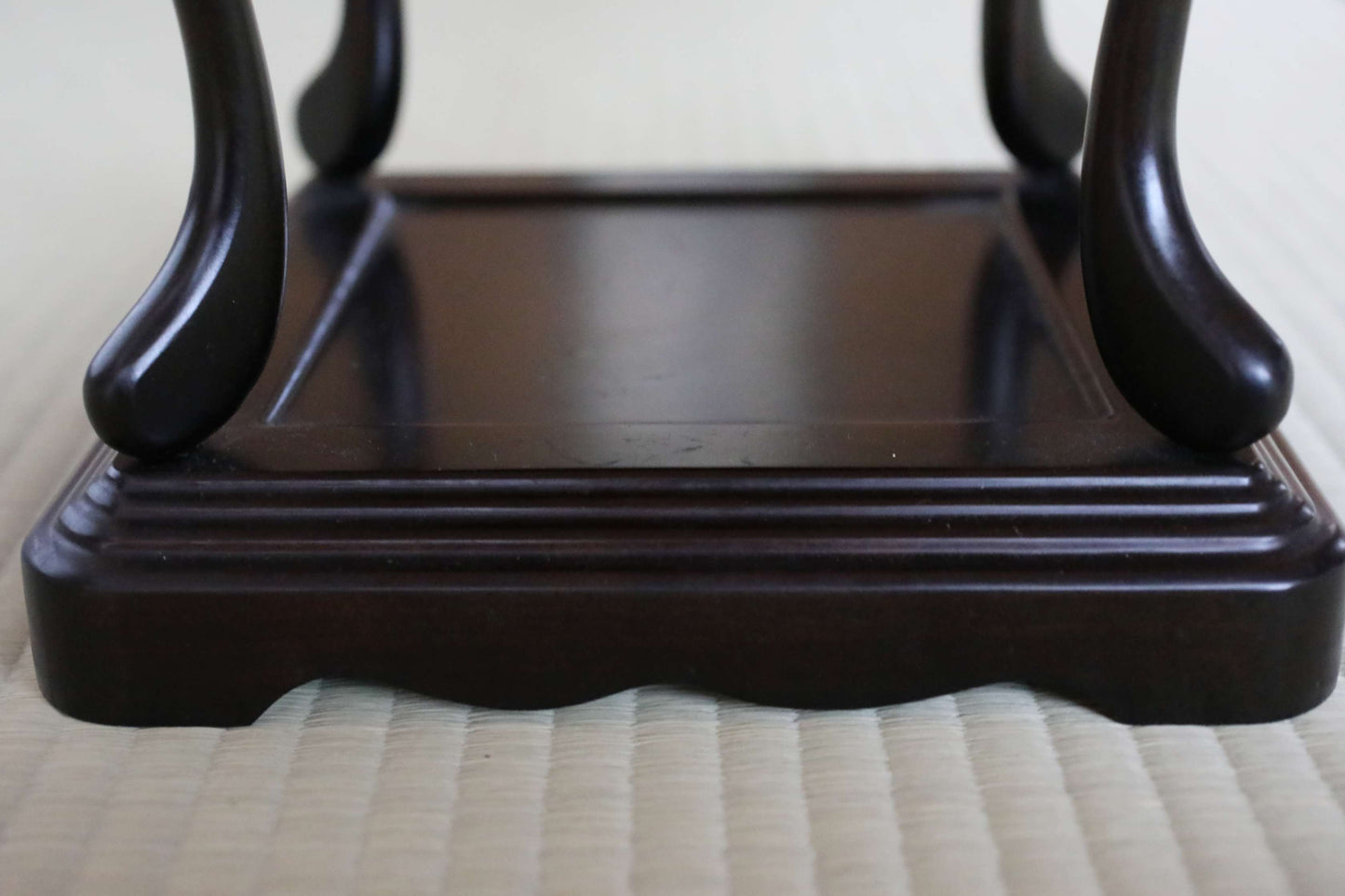 Japanese furniture ebony pedestal decoration stand, for ikebana, bonsai H16.9in/H43cm