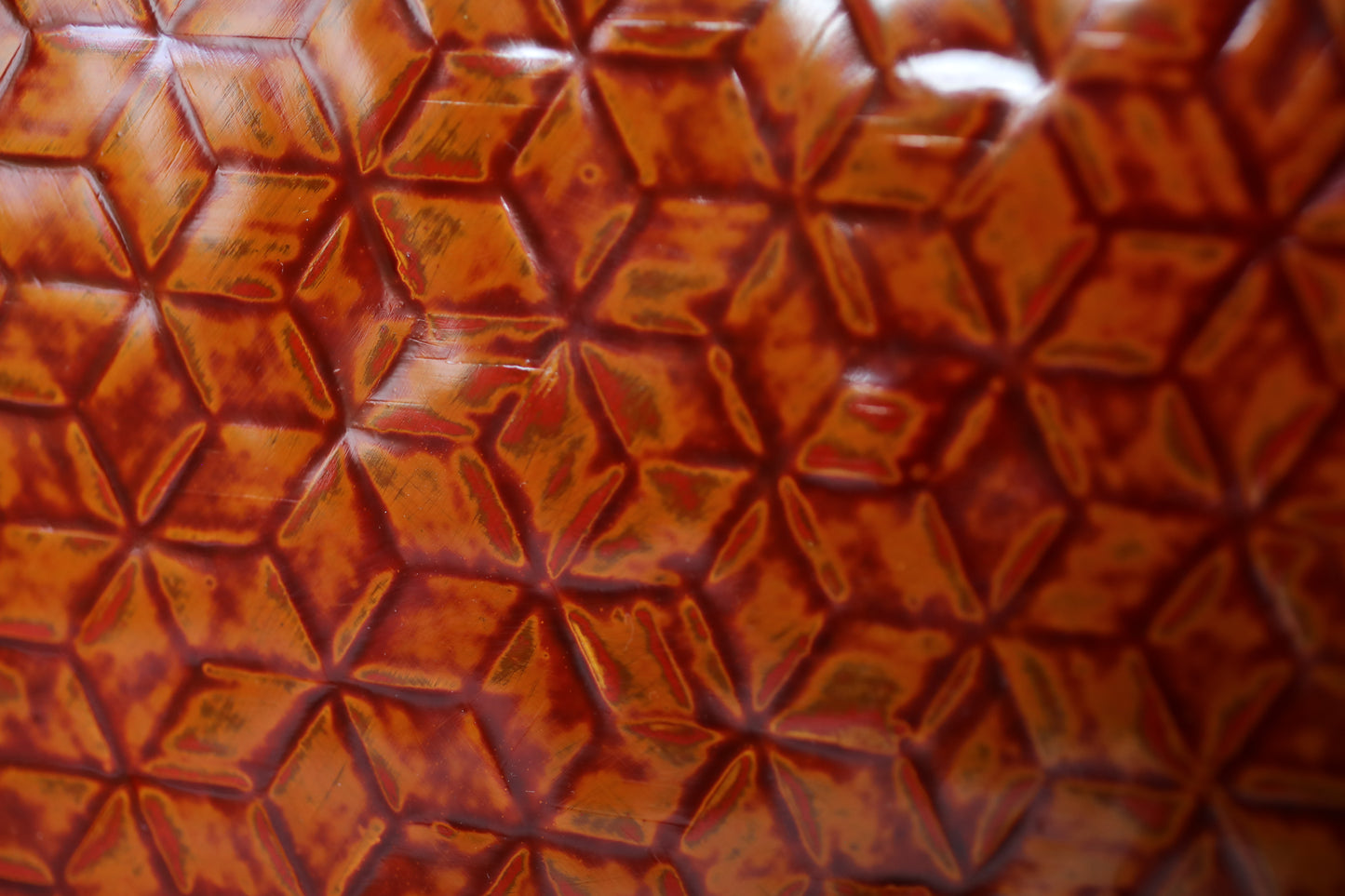 Japanese vintage beautiful round bamboo woven lacquered tray for Tea ceremony, Japanese traditional handcraft  H1.1xW14.3in/H2.7xW36.2cm