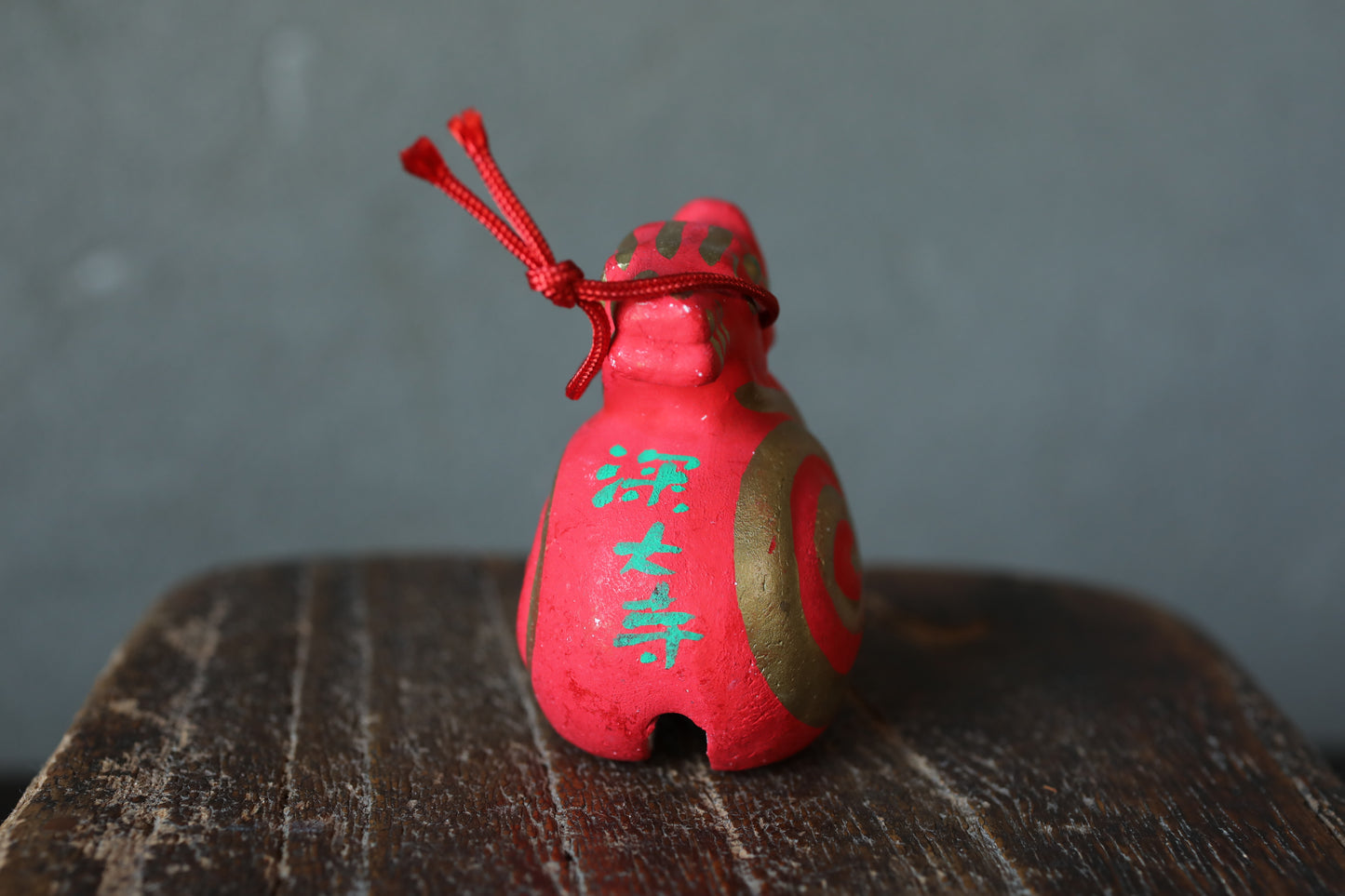 Japanese small pottery bell dragon doll Paper weight, Christmas Ornaments Japanese vintage small bell H2.8in/7cm
