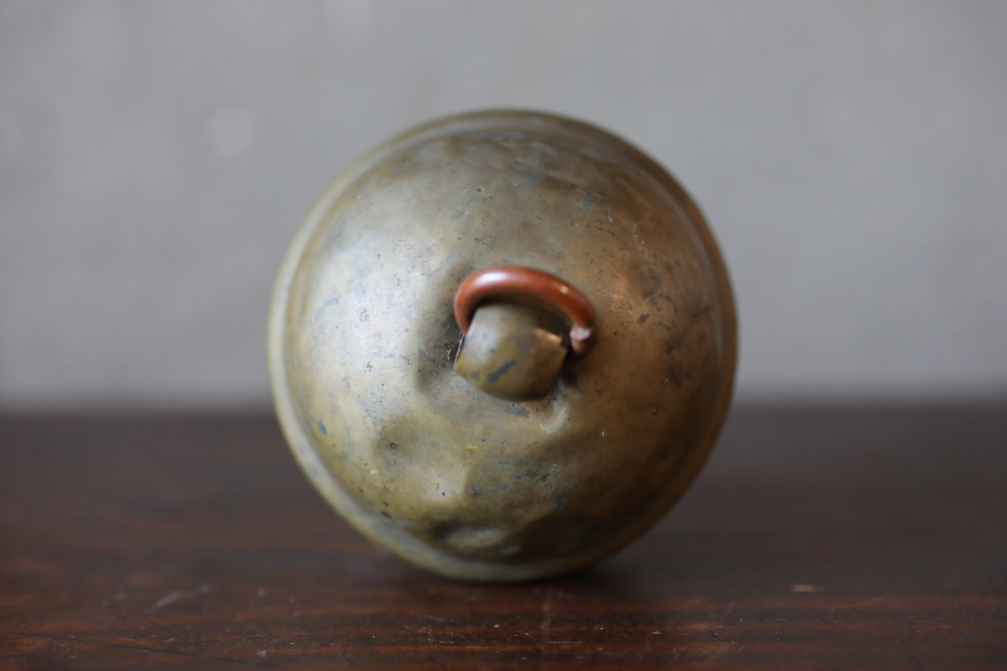 Japanese vintage Brass Bell 1930s shinto shrine hanging small bell made of brass rusting hand metal craft SUZU H4.3in/H11cm