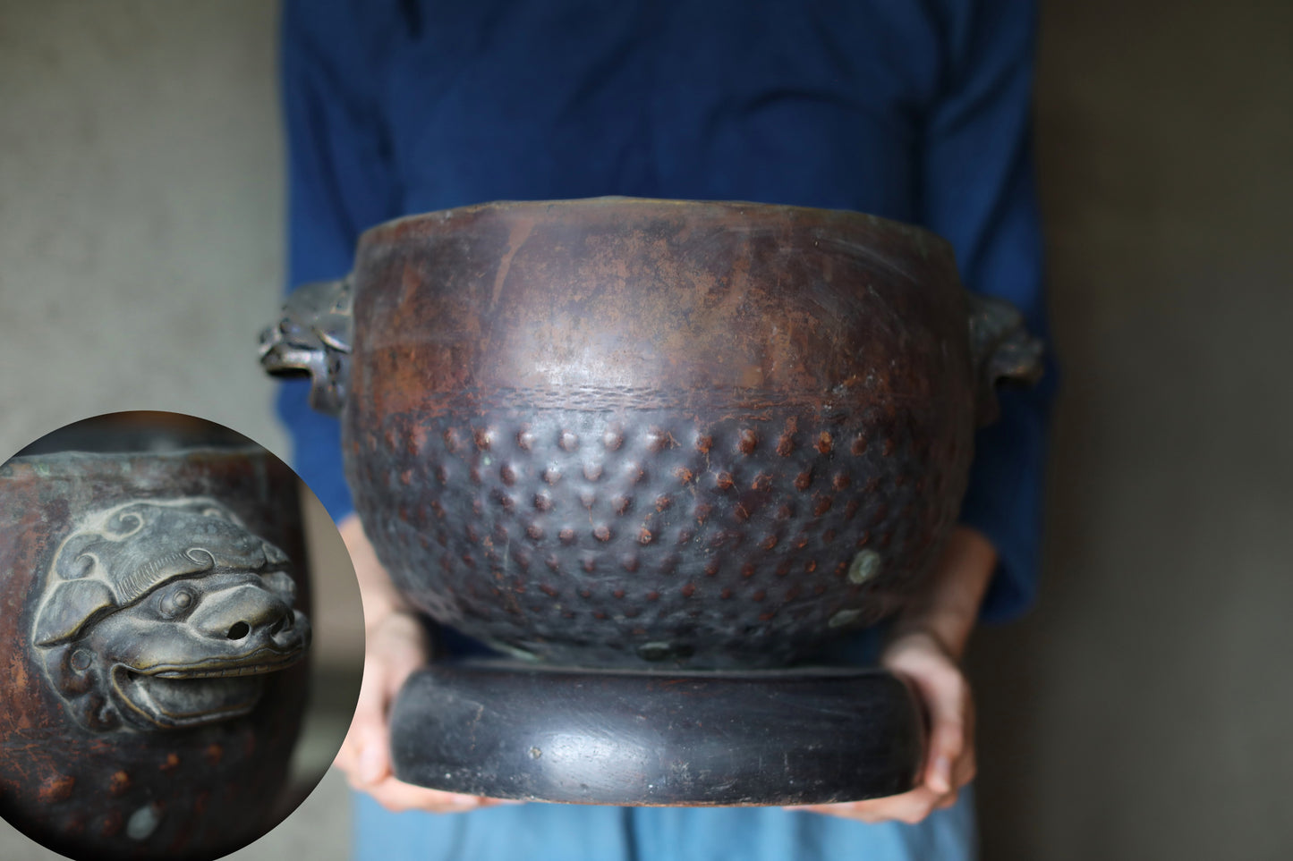 Japanese antiques buddhist hibachi