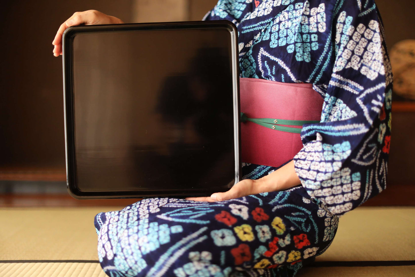 Japanese antiques black tray