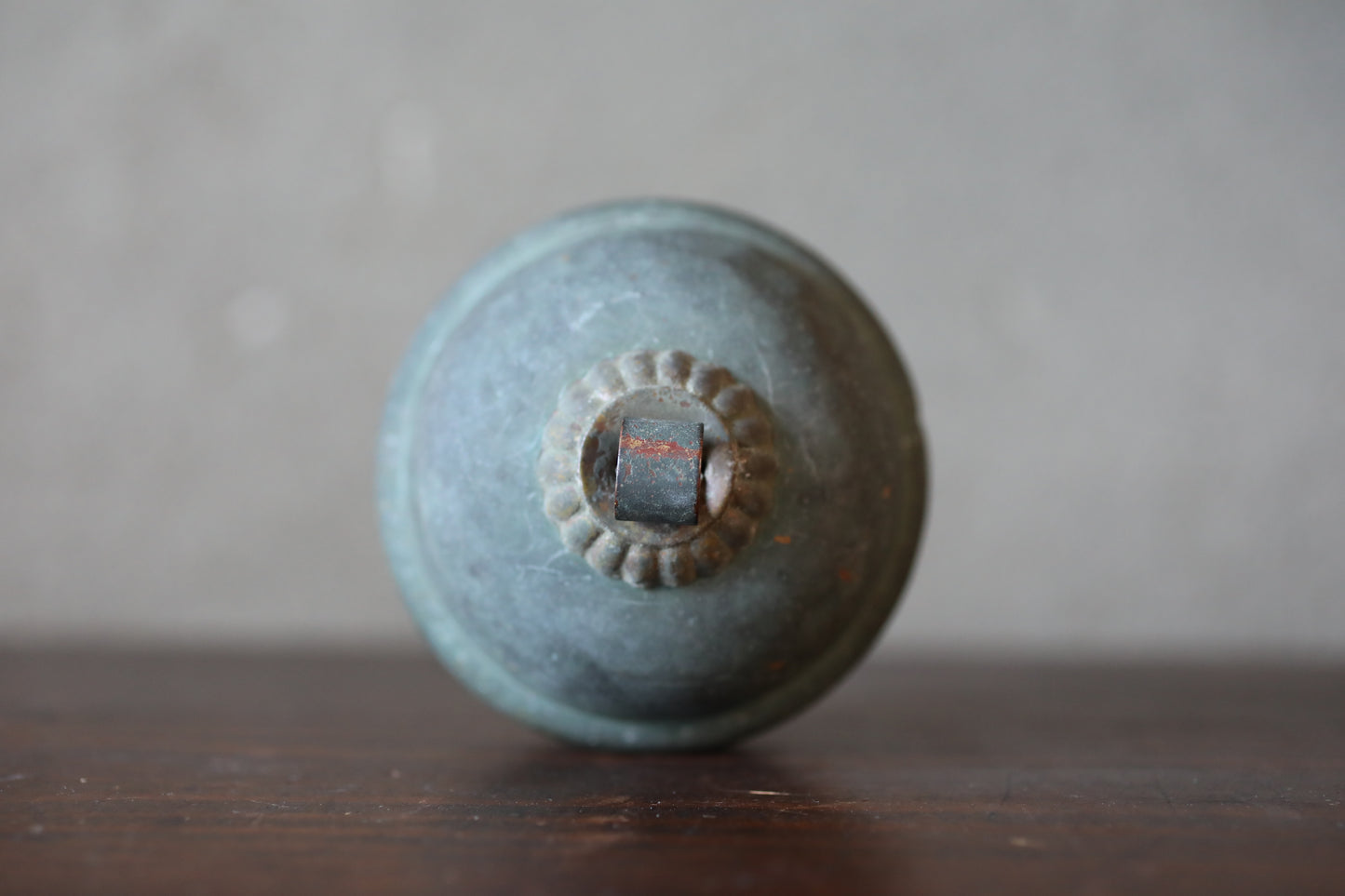 Japanese vintage black Bronze Bell from shinto shrine hanging bell hand metal craft SUZU H4.1×3.5in/H10.5×9cm