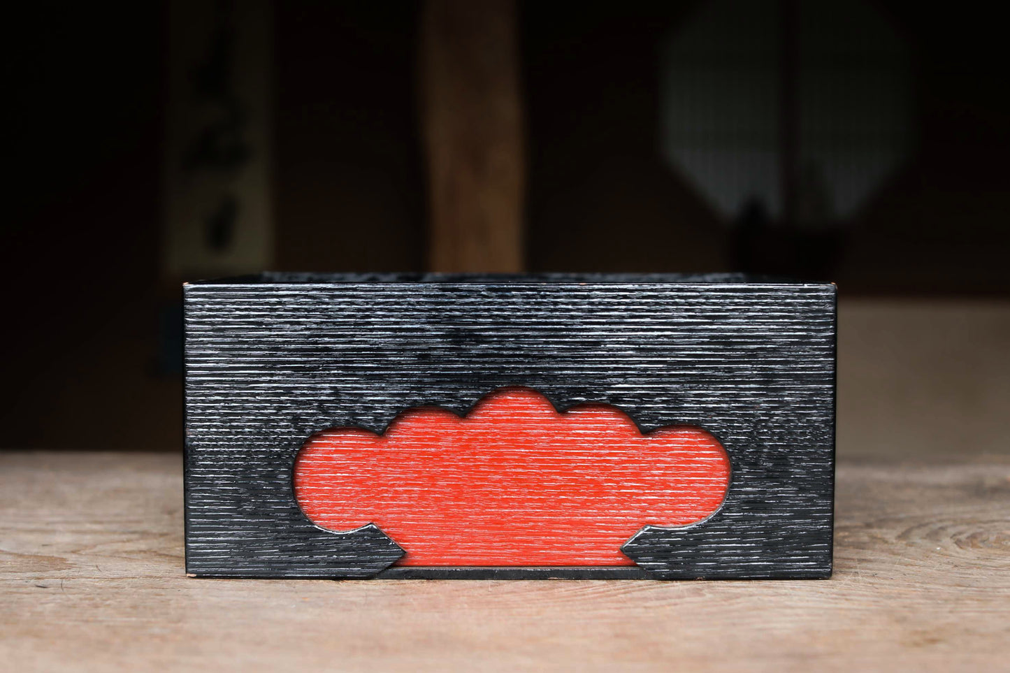 Japanese furniture Small lacquer Chest of drawers "tansu" red & black urushi lacquer  wood hand craft H4.7×W8.3×10.2in/H12×21×26cm