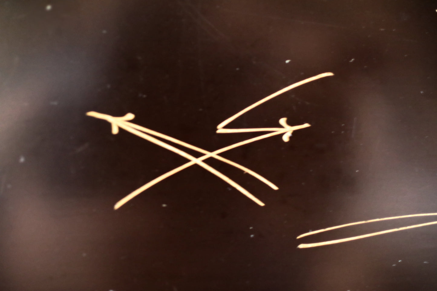 Japanese vintage Urushi Lacquer wooden tray with MAKIE gold little birds Ozen/Obon/ with low legs Japanese furniture 1960s 9.4in/24cm