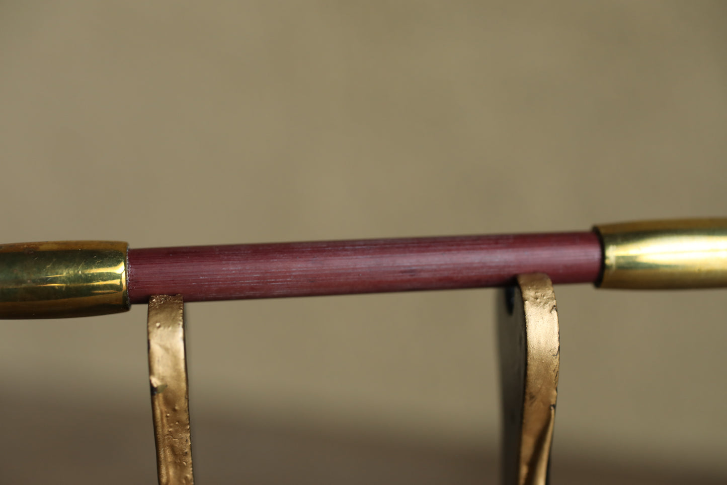 Pipe- Japanese vintage tobacco smoking bamboo and brass gold/Box (7.8in/19.8cm)