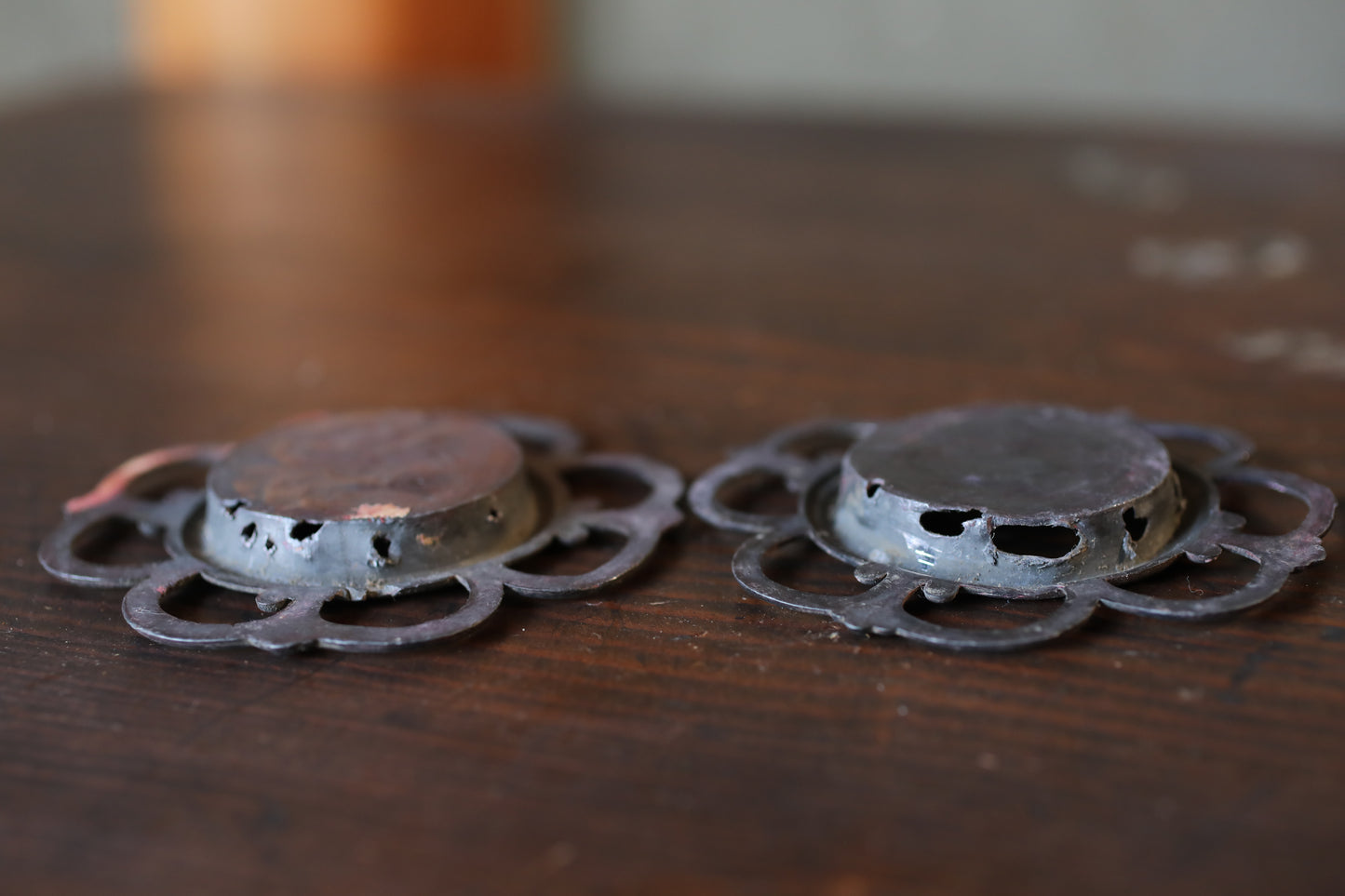 Antique Bronze FUSUMA Handles (Set of 4) - Japanese Sliding Door Hardware