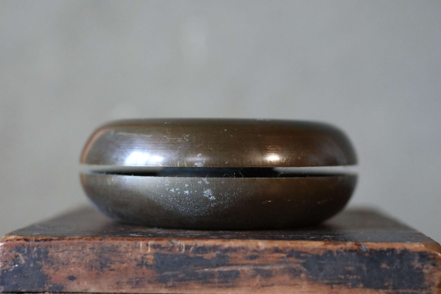 Japanese vintage bronze Old small bell for horses ornament Suzu 1960s Metal craft Paper weight 2.6×0.9in/6.5×2.3cm