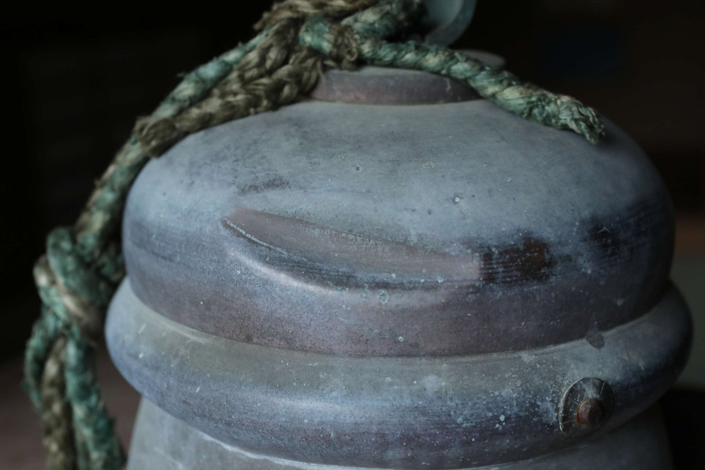 Antique Bronze Shinto Shrine Bell, Japanese Hanging Temple Bell, 1900s