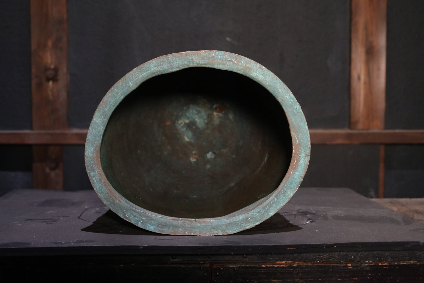 BIG! Japanese antique Buddhist temple bell Bronze large gong, big hanging bell, buddhist alter 梵鐘BON SHOU made in 1829 H18.1in/H46cm