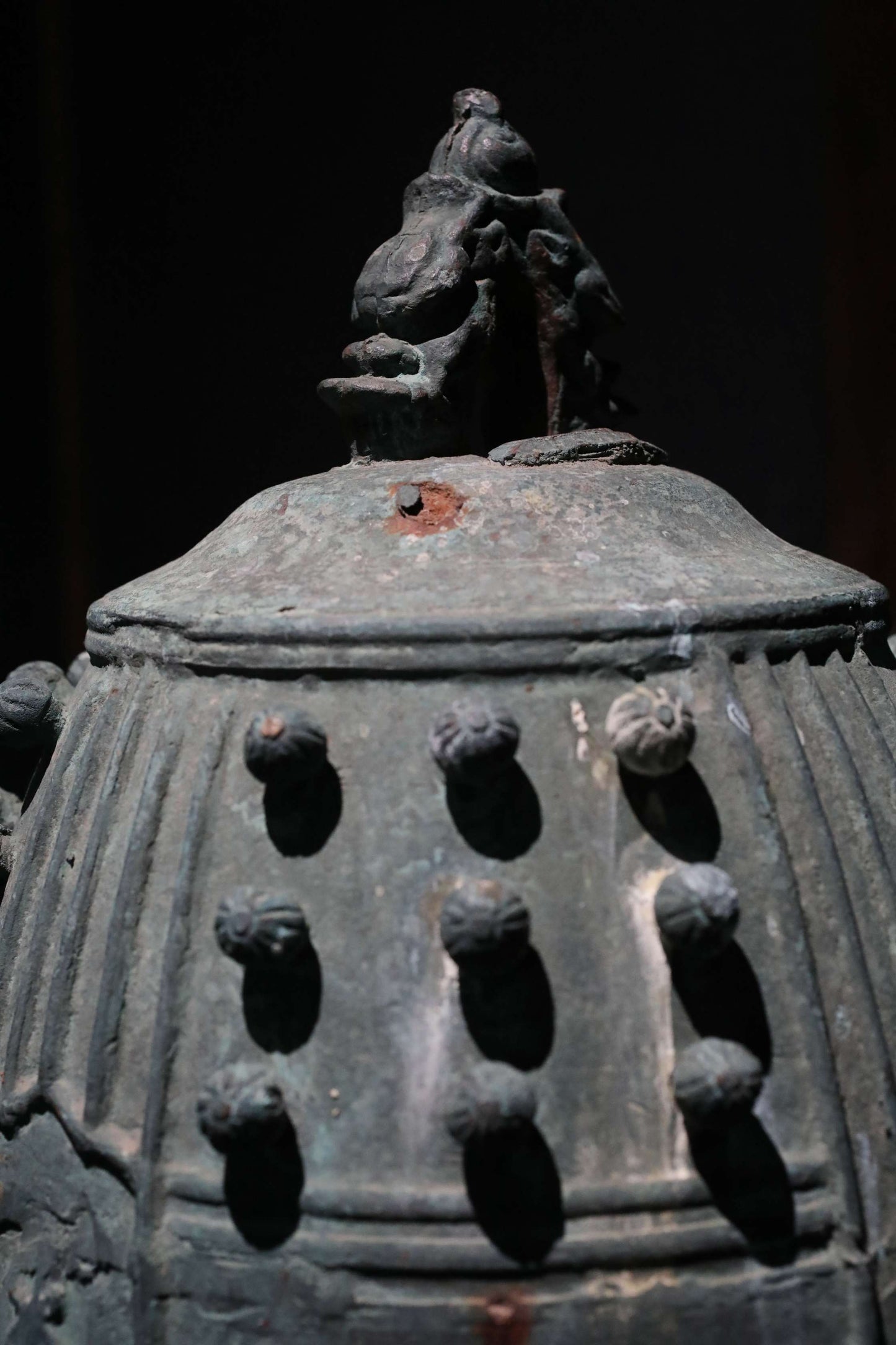 BIG! Japanese antique Buddhist temple bell Bronze large gong, big hanging bell, buddhist alter 梵鐘BON SHOU made in 1829 H18.1in/H46cm