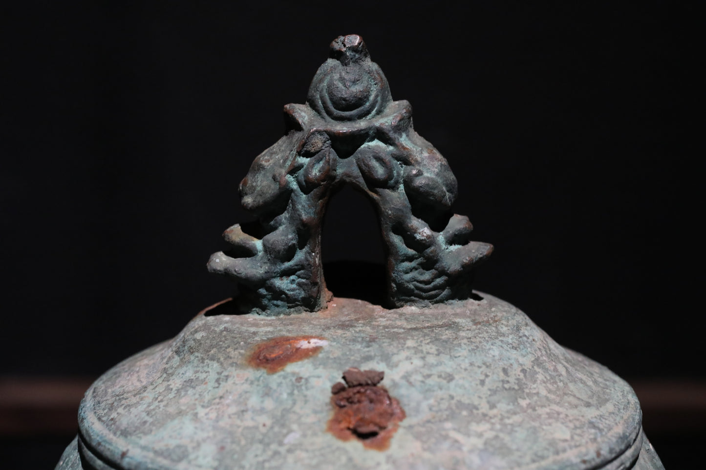 BIG! Japanese antique Buddhist temple bell Bronze large gong, big hanging bell, buddhist alter 梵鐘BON SHOU made in 1829 H18.1in/H46cm