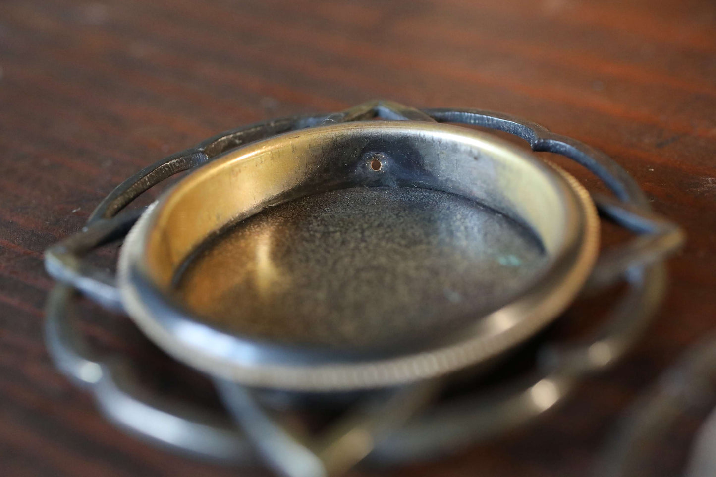 Antique Bronze FUSUMA Door Handles (Set of 2), Ginkgo leaves with a circle