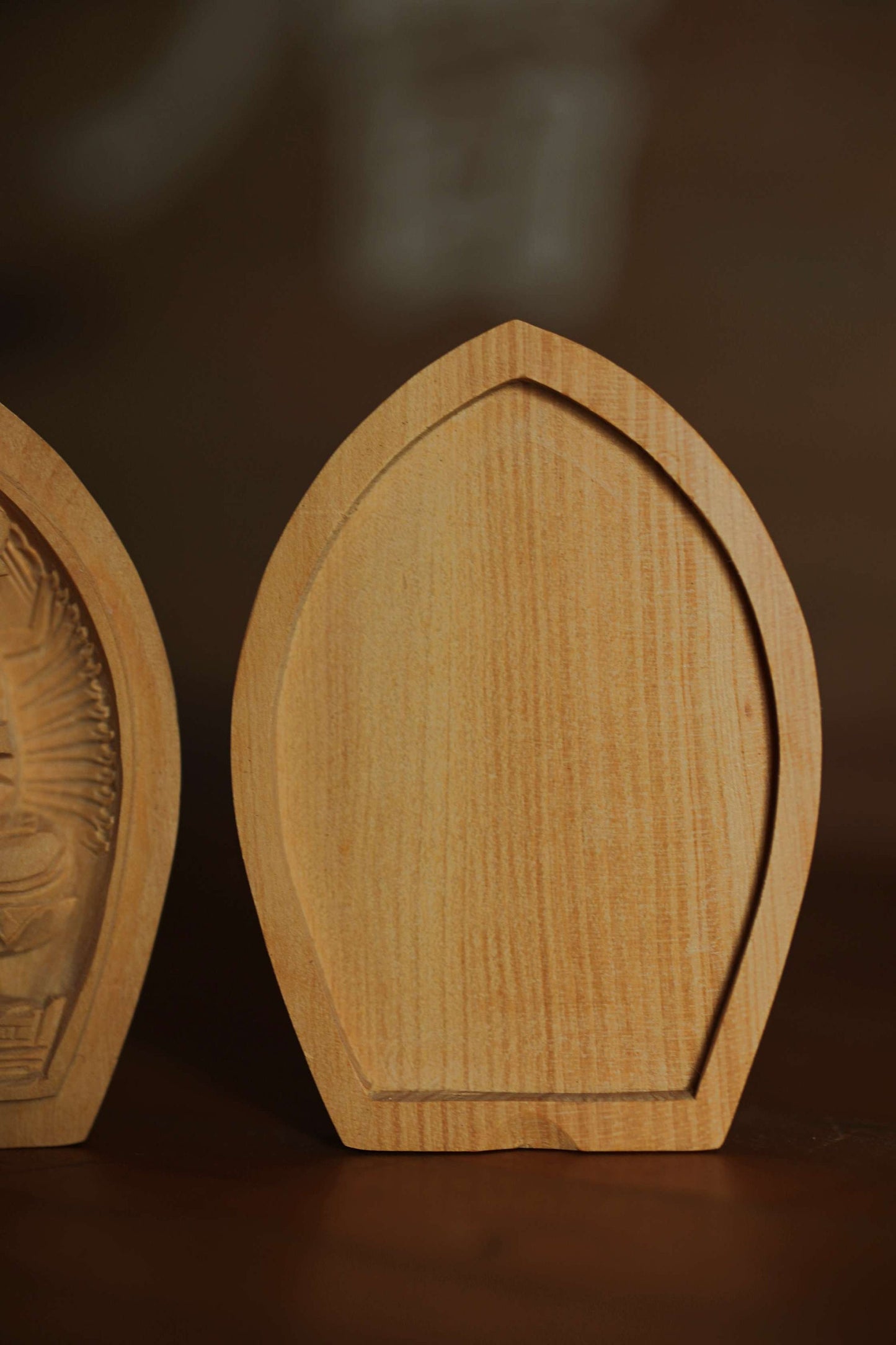 Japanese Buddha Amulet – Hand Carved Thousand Armed Kannon Wooden Charm