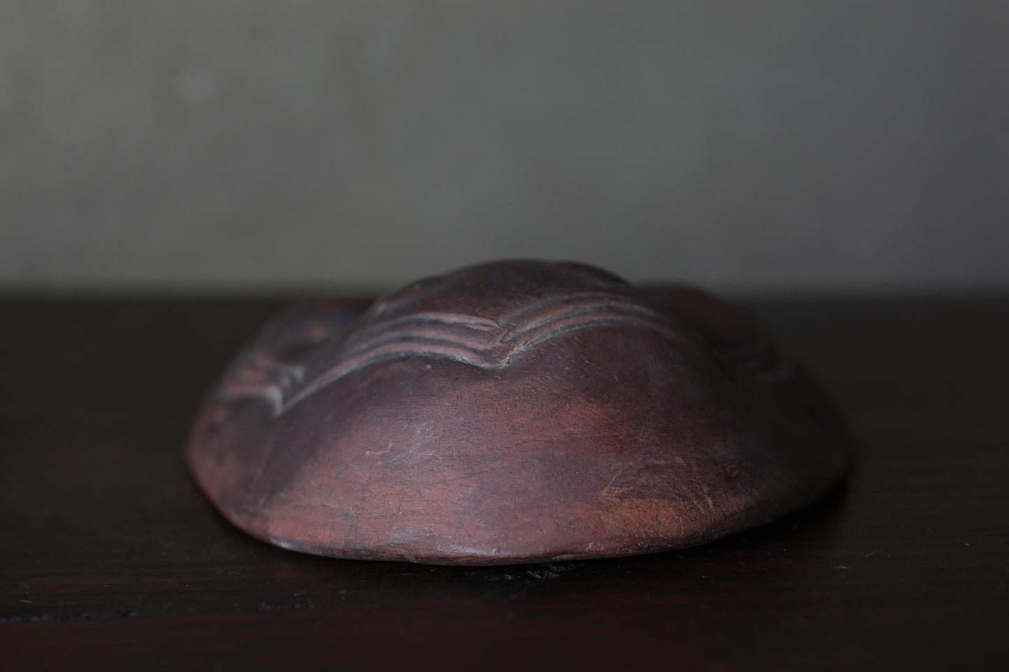 Bizen Ware Otafuku Mask - Antique Japanese Ceramic Wall Decor | Prosperity Symbol