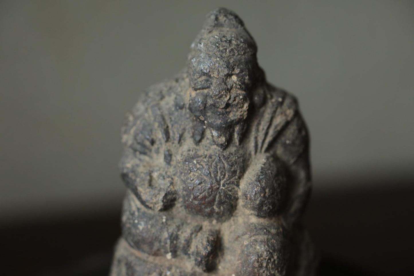 Antique Ebisu Statue - 1800s Japanese Pottery Lucky God Figurine | Edo Era Art