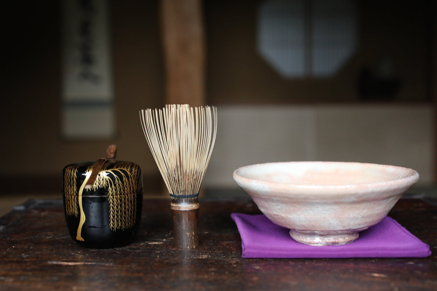 Hagi Ware Matcha Bowl - Japanese Tea Bowl With Wooden Box Gift | Handmade Pottery