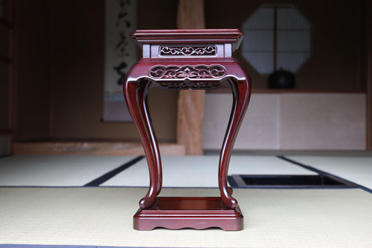 Japanese Pedestal Stand | Vintage Wooden Pedestal For Bonsai Pot Display And Tea Ceremony