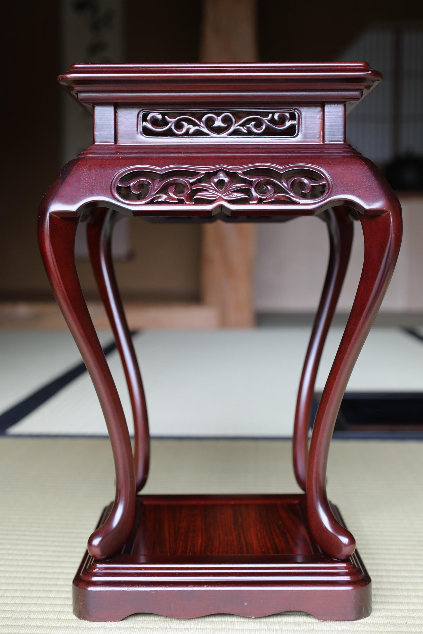 Japanese Pedestal Stand | Vintage Wooden Pedestal For Bonsai Pot Display And Tea Ceremony