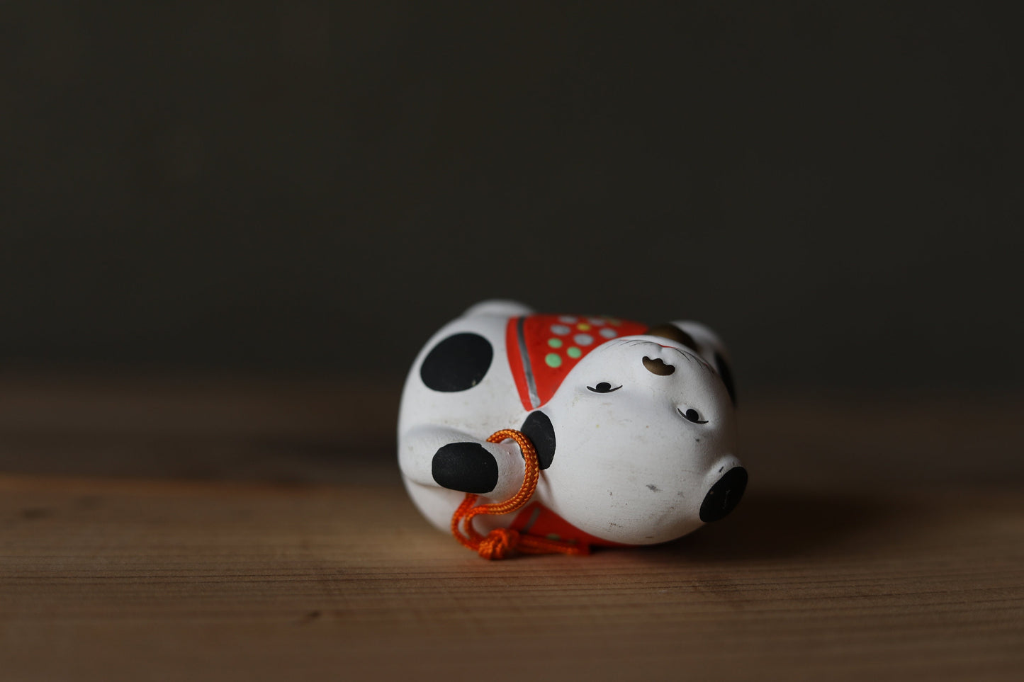 Japanese Pottery Dog Bell - Vintage Earthenware Figurine | Handmade Ornament