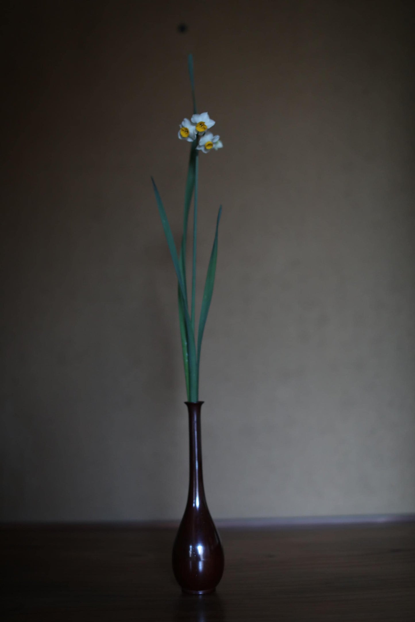 Vintage Bronze Vase - Japanese Antique Crane Neck Vase With Kanji Signature