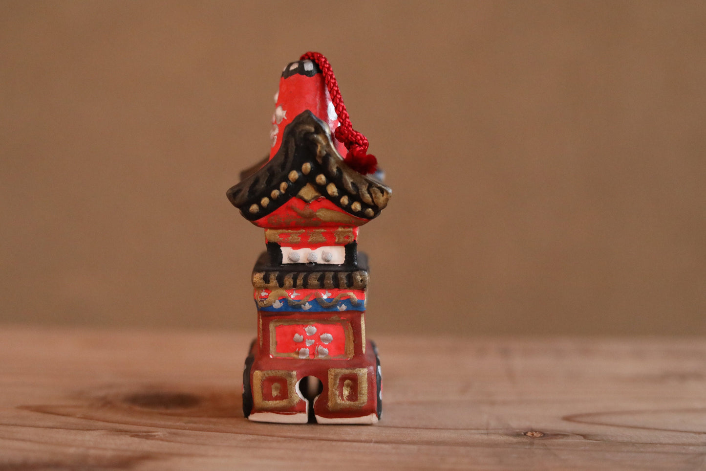 Japanese small pottery bell festival float doll ornament Paper weight, Christmas Ornaments Japanese vintage small bell H3.9×1.8×1.8in
