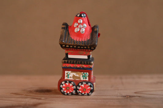 Japanese small pottery bell festival float doll ornament Paper weight, Christmas Ornaments Japanese vintage small bell H3.9×1.8×1.8in