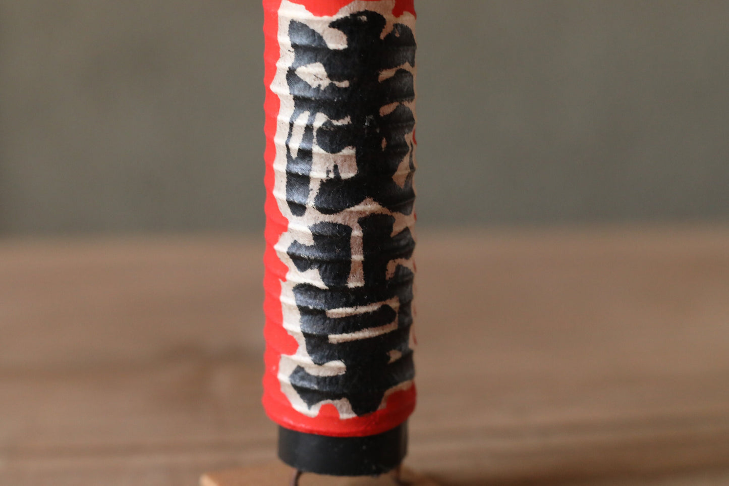 Japanese old miniature toy set Chochin Lanterns and firefighter decorations with Kanji calligraphy made of wood and paper 4.6×1.1in