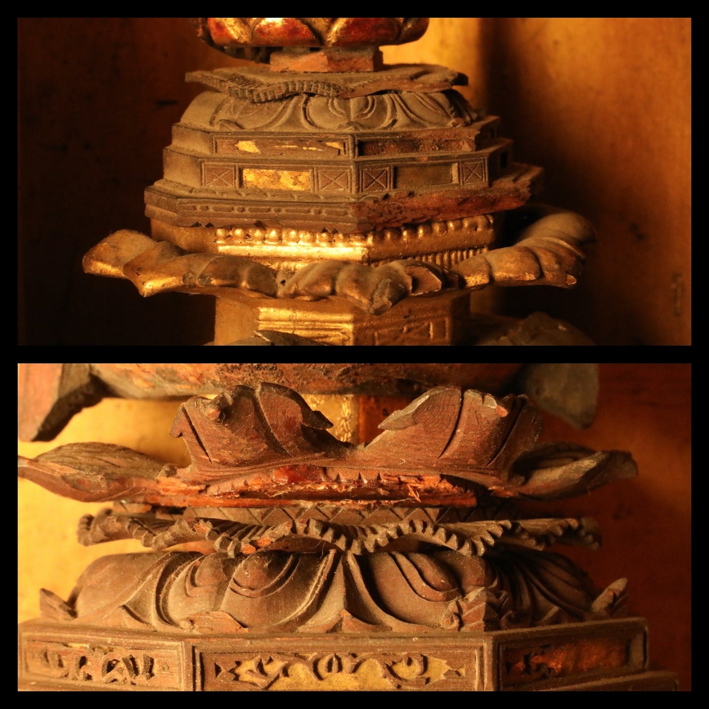 FINE!Japanese Antique sculpture From Buddhist temple statue of 釈迦如来Shakyamuni shrine 1800 Edo era wood hand craft Buddhist alterH11.8×10.8in