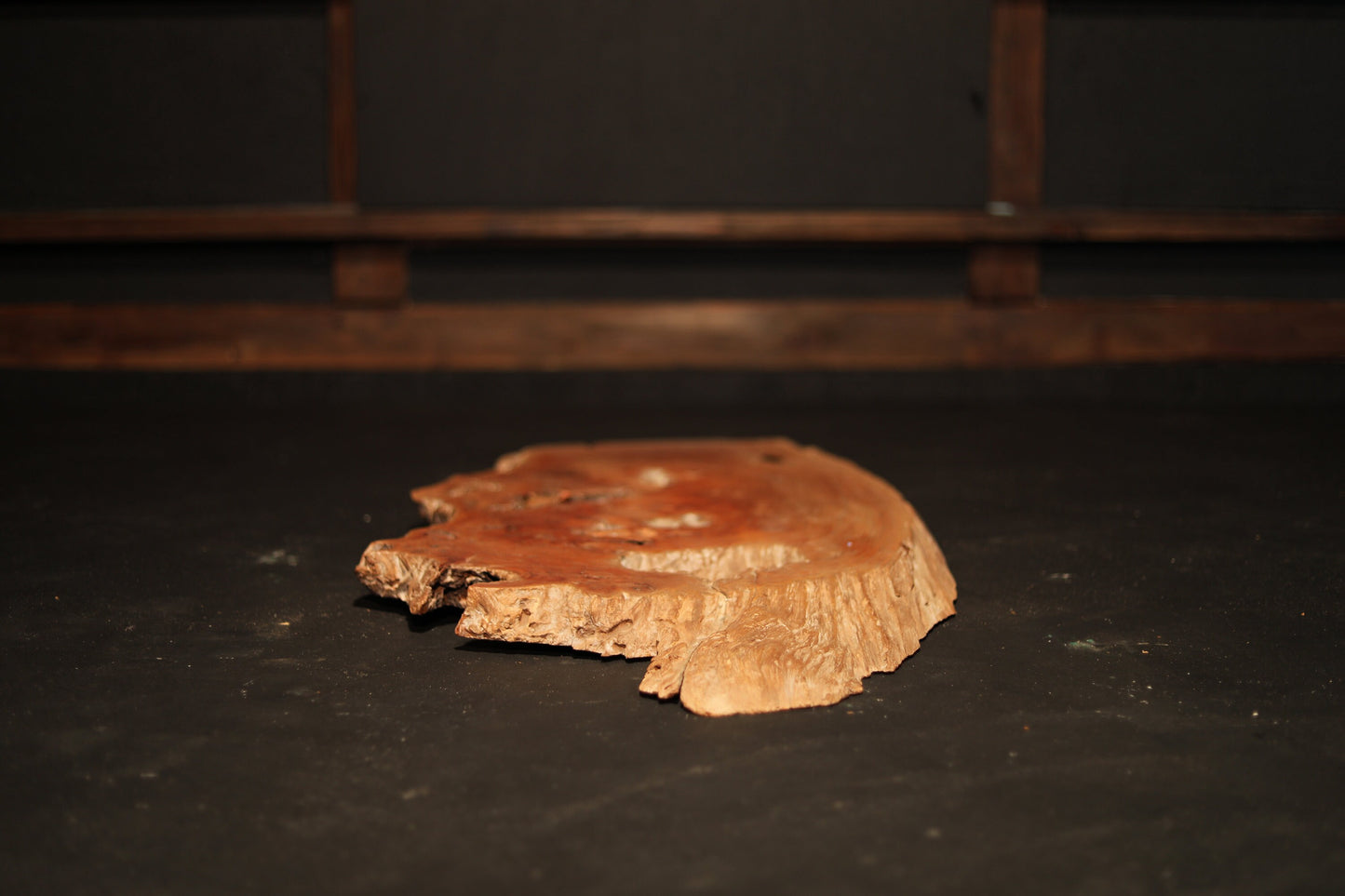 BIG! Wood slab Burl large pedestal Display Stand ,BONSAI stand, IKEBANA, Tea ceremony 35.4in×20.1in, Japanese antique