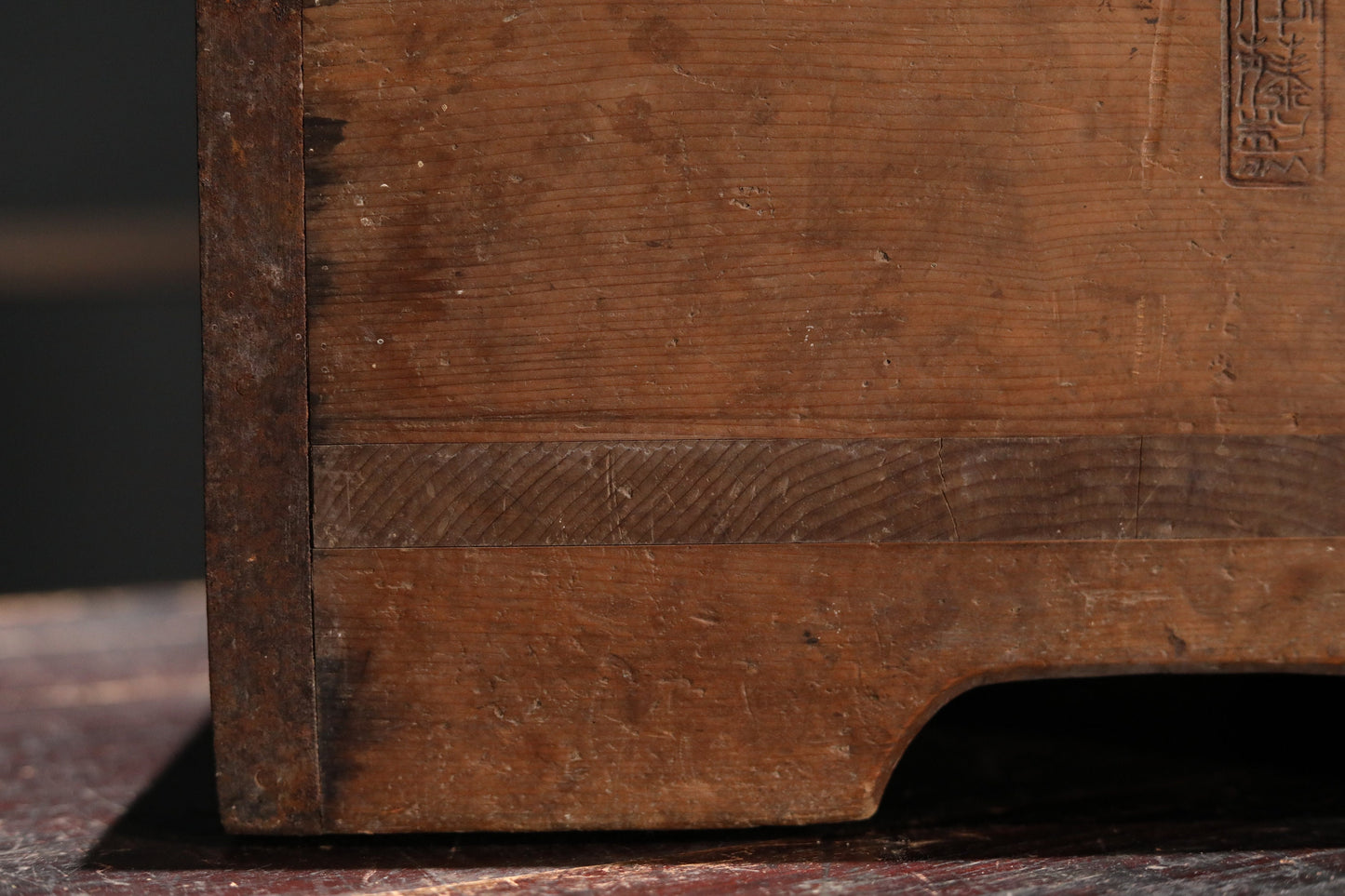 Old Japanese farmers' wood square bucket, "masu" with a handle, MINGEI, traditional farm appliance, Japanese antique, H9.8 x W13.8in