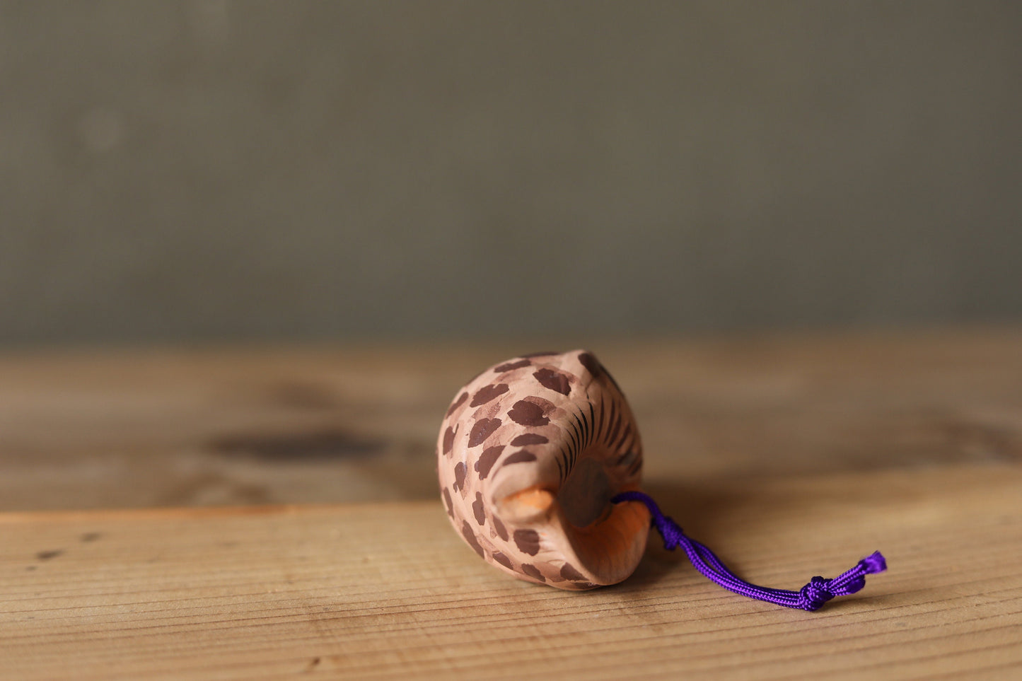 Japanese small pottery bell conch shell ornament, Christmas Ornaments Japanese vintage small bell H××in