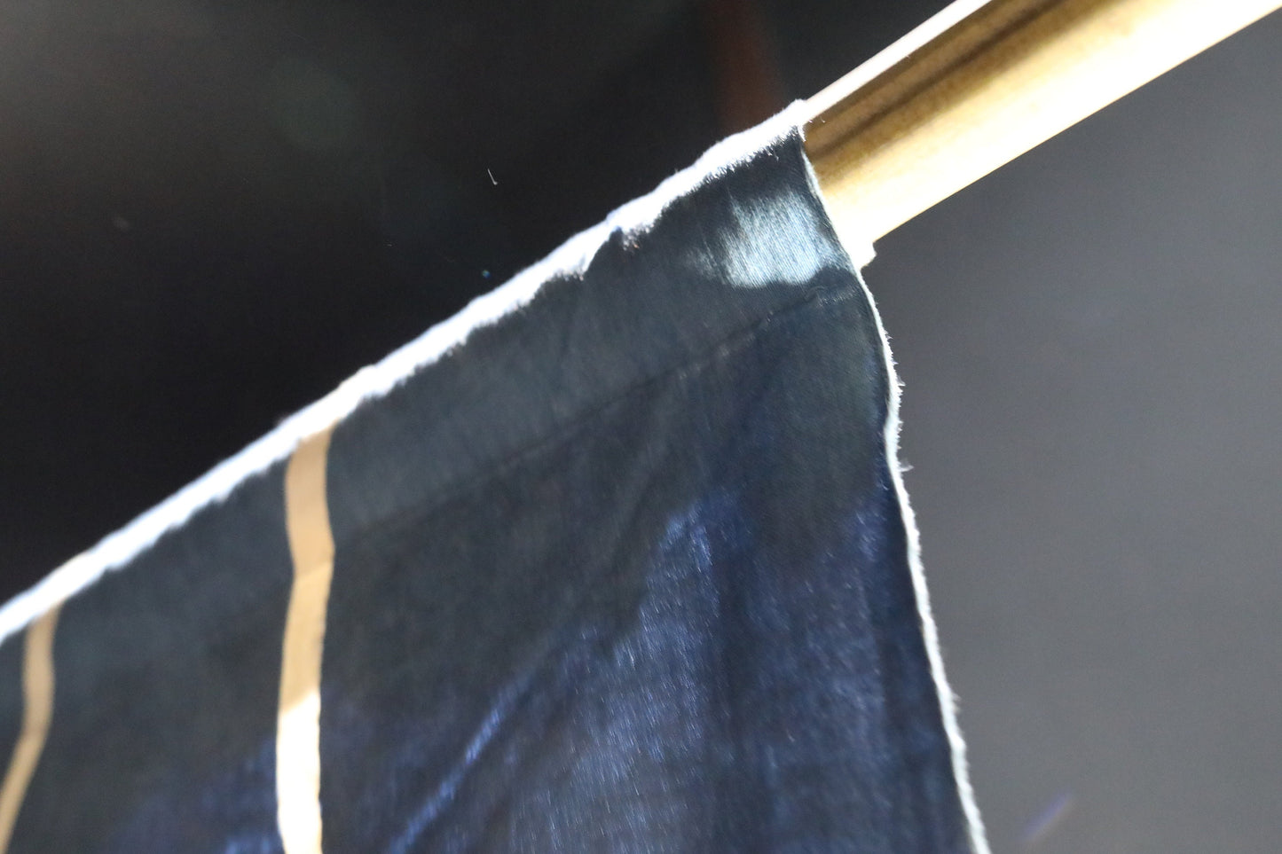 Large Japanese old Noren for Sento, public bath, entrance blue curtain, Japanese interior craft H45.7×W55.1in / H116×W140cm