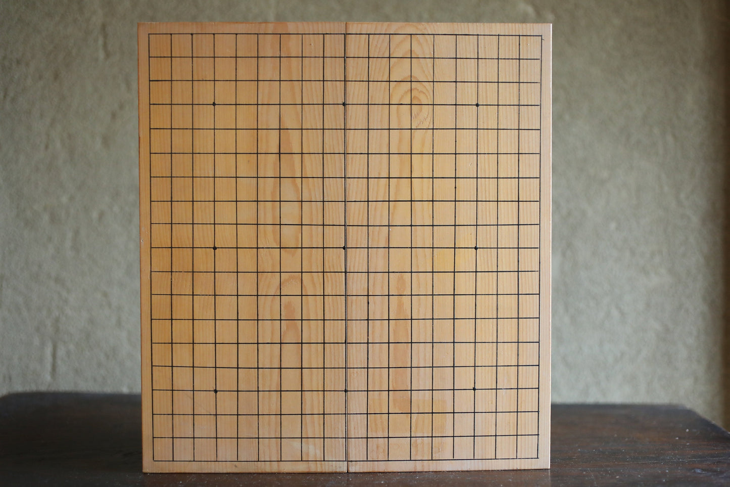 Go playing folding small table wood, IGO stone with wooden case set board game Japanese furniture, collapsible table 12.5×11.4in/31.7×29cm