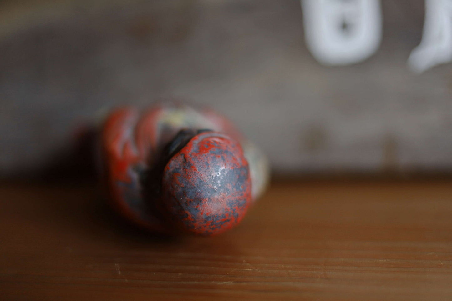 Japanese vintage ornament 1950s DARUMA doll statue, ceramic statue Buddhist monk priest ZEN master H7×W3in/H17.7×7.5cm