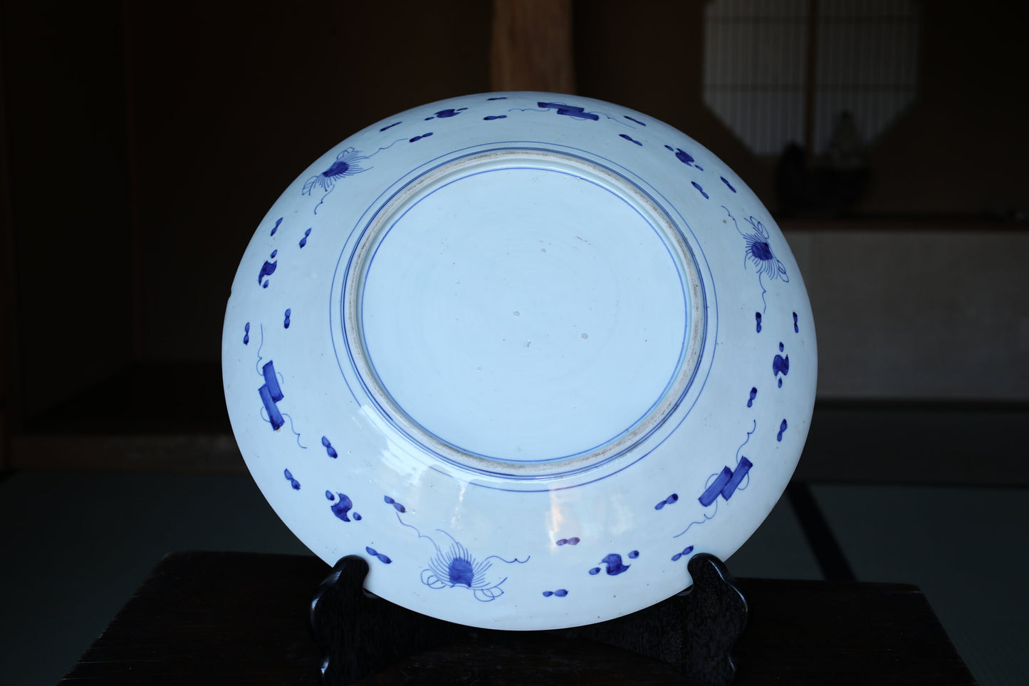 BIG!! Japanese antique 1800s plate porcelain old IMARI big decoration plate flower birds design beautiful hand painting 18in/45.7cm