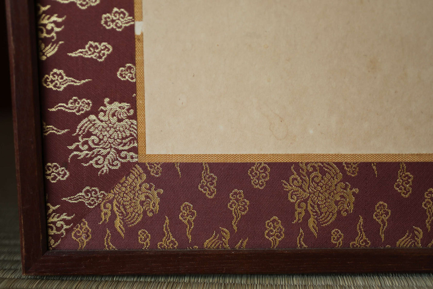 Japanese Furniture vintage byobu 結界Boundary partition for tea ceremony / folding screen Furo-saki check pattern H21.5×W28.7in/H54.5×W73cm