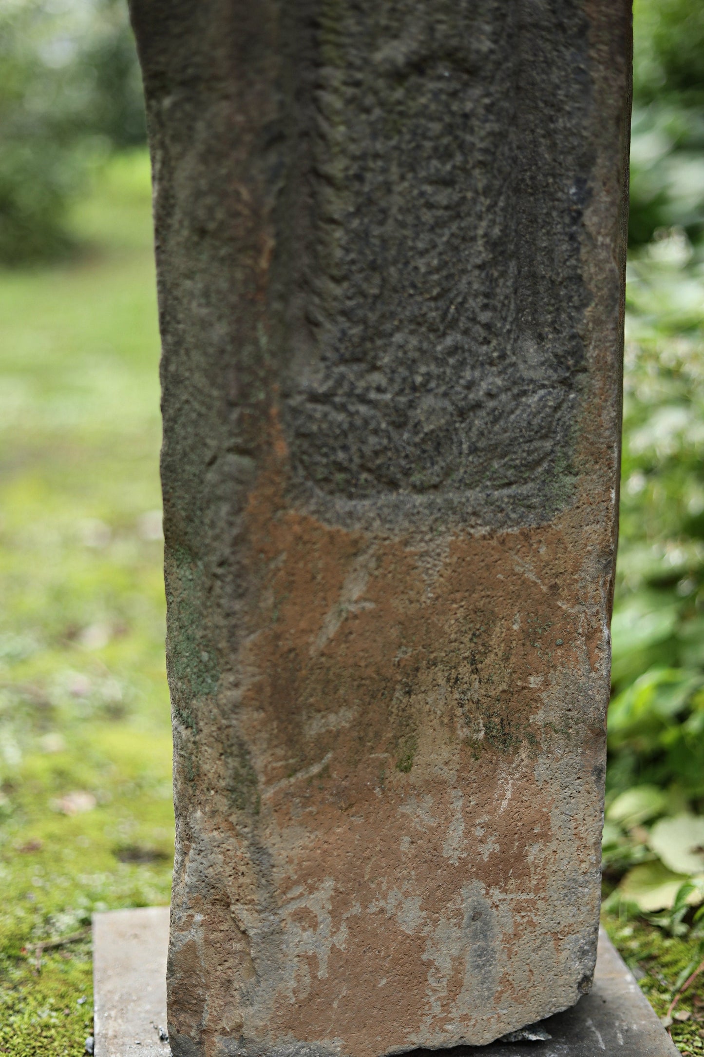 Large! Japanese antique 1800s garden stone sculpture statue of Buddha, temple garden outdoor furniture, religious statue H31.9in/H81cm