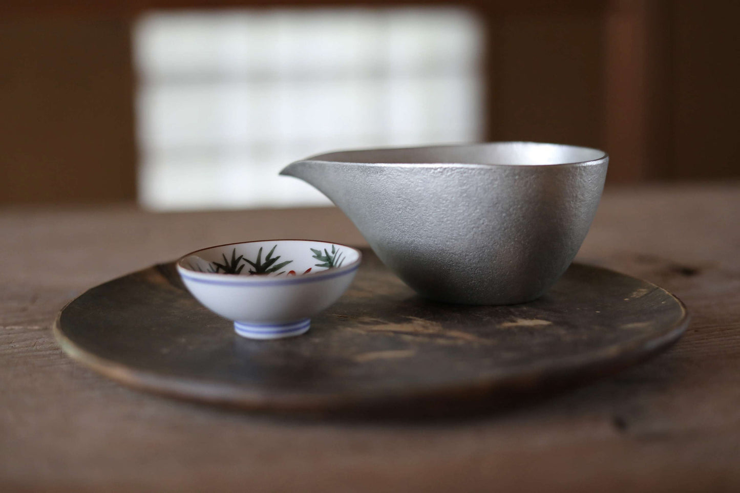 Japanese vintage Sake Cup with sheep painting Kutani porcelain cup beautiful hand painting with sign For GIFT 3in/7.5cm