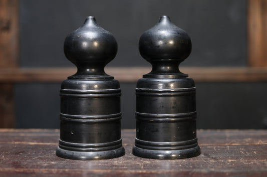 Pair of Japanese buddhist temple Bronze architectural decoration ornament for capital of column GIBOSHI furniture H8.7in/ 22cm