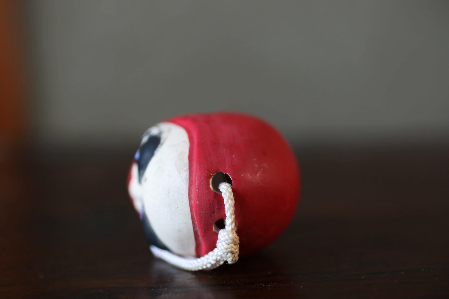 Japanese vintage pottery bell character DARUMA ornament Paper weight, Japanese ornament small bell H2.2×1.7×2in/H5.5×4.2×5.2cm