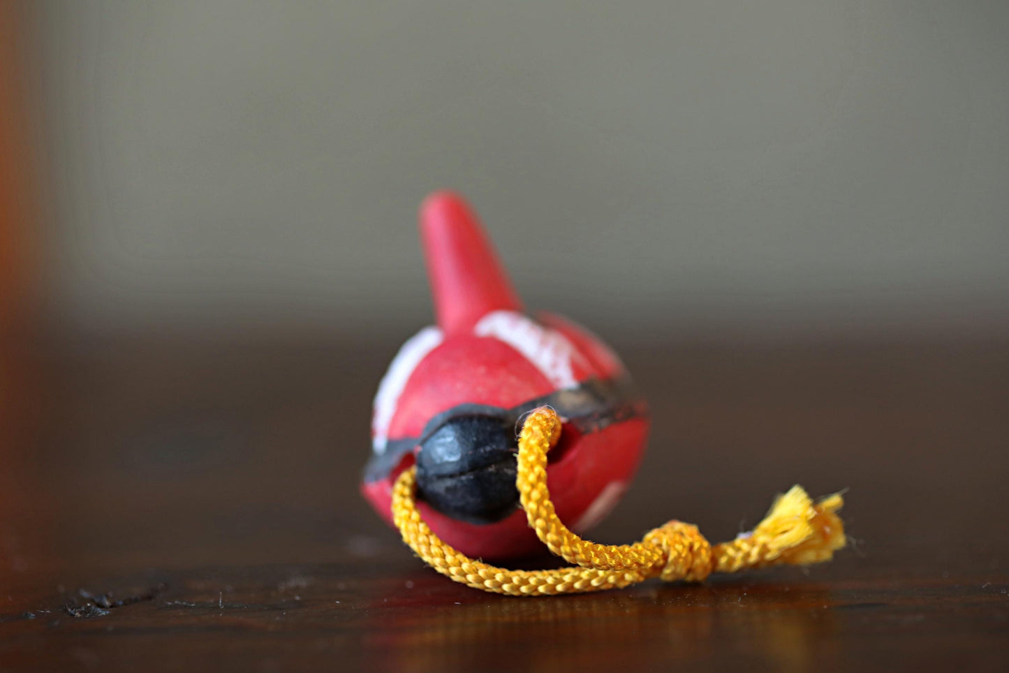 Japanese vintage small pottery bell TENGU doll ornament, Christmas Ornaments Japanese vintage small bell H1.8in/H4.5cm