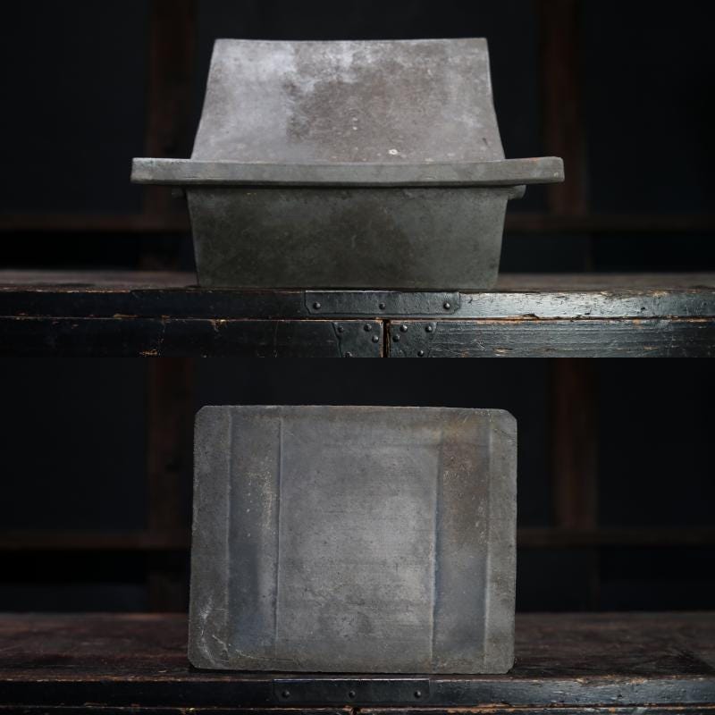 RARE! Japanese antique Zushi Cabinet with god EBISU DAIKOKU, kamidana Japanese Buddhist shinto shrine Kawara tile 1700s H12.2in/H31cm