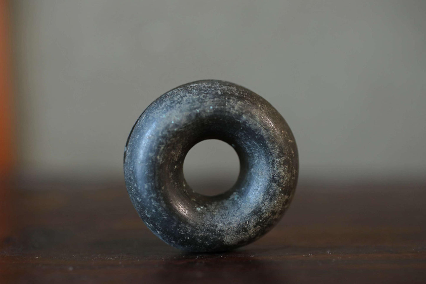 Japanese antique bronze Old small bell for horses ornament Suzu 1800s Metal craft Paper weight 2.2×0.9in/5.5×2.3cm