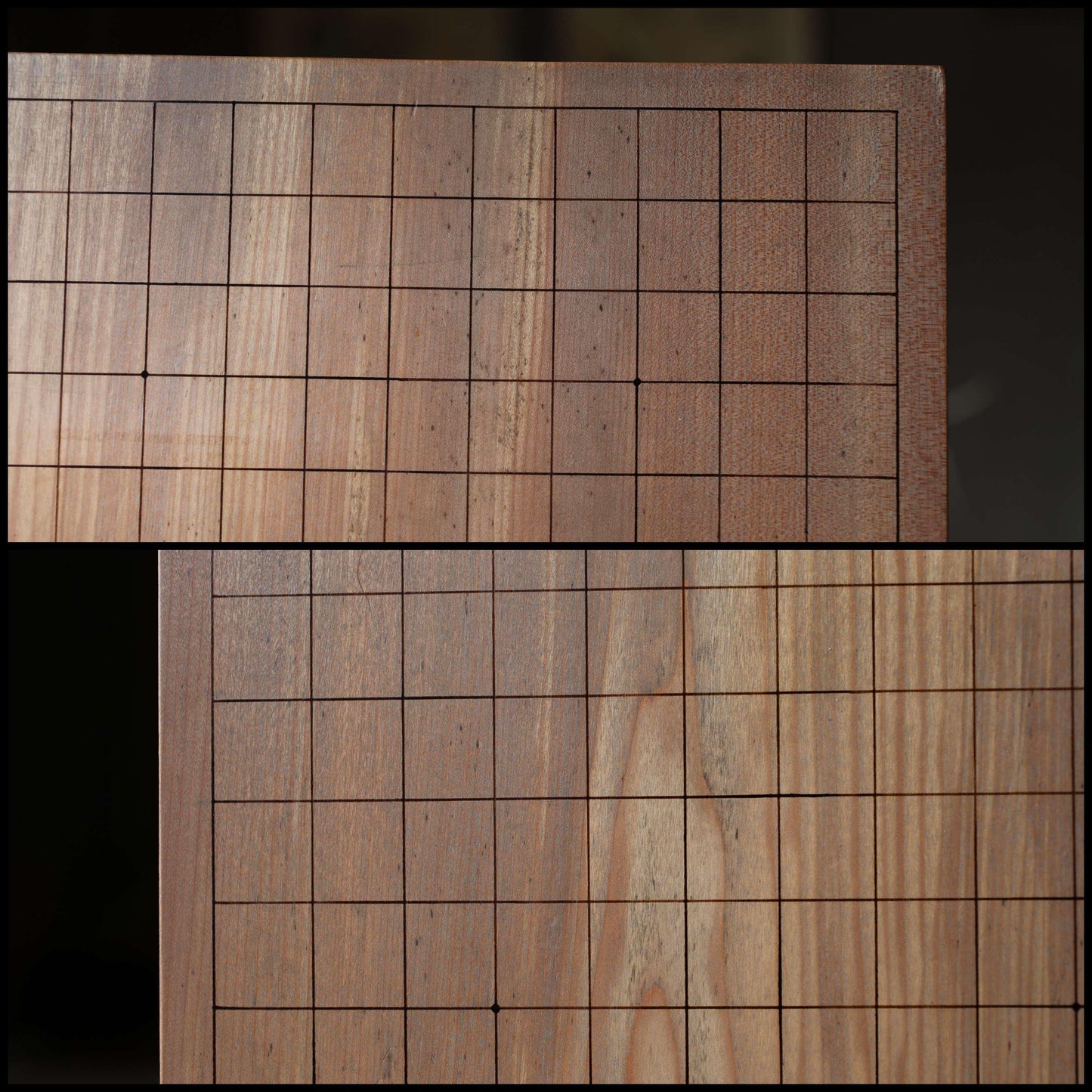 FINE! Go playing table curved out of a single wood, IGO stone shell set board game ,Japanese furniture HAMAGURI H10.4×17.8in/H26.5×45.2cm