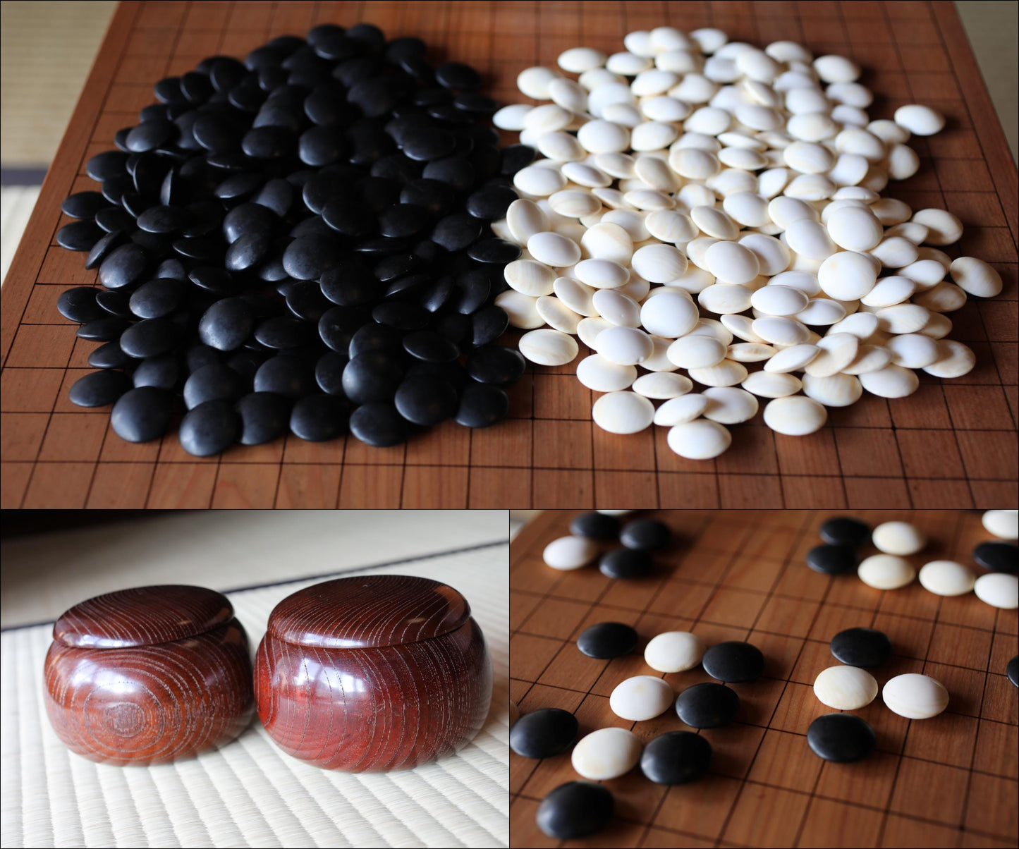 FINE! Go playing table curved out of a single wood, IGO stone shell set board game ,Japanese furniture HAMAGURI H10.4×17.8in/H26.5×45.2cm